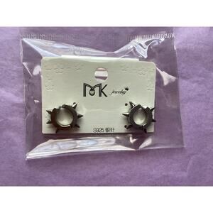 4160 NIP MK Jewelry S925 Silver Spike Punk Rock CLIPS Earrings Nose Non-pierced